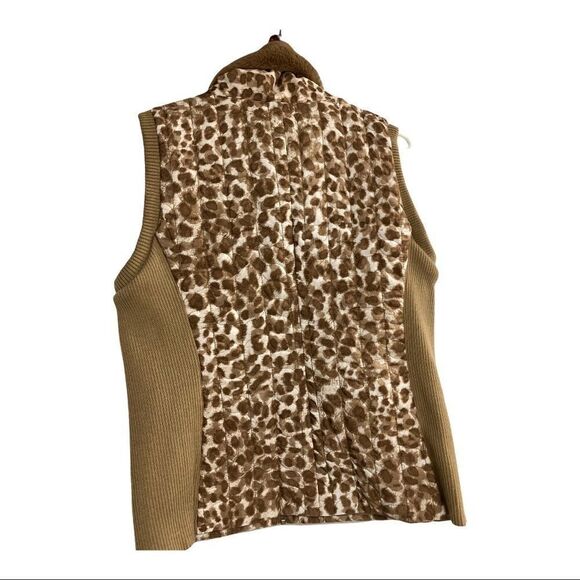 RUBY Rd. Quilted Animal Print, Vest, Women’s Sz L - Picture 6 of 14